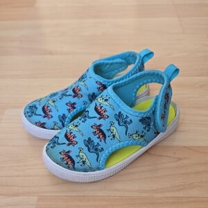 Carter's Toddler Kids Water Shoe Closed Toe Blue/Yellow Dinosaur Sandals Size 6